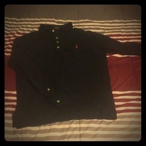 Long sleeve polo collared shirt